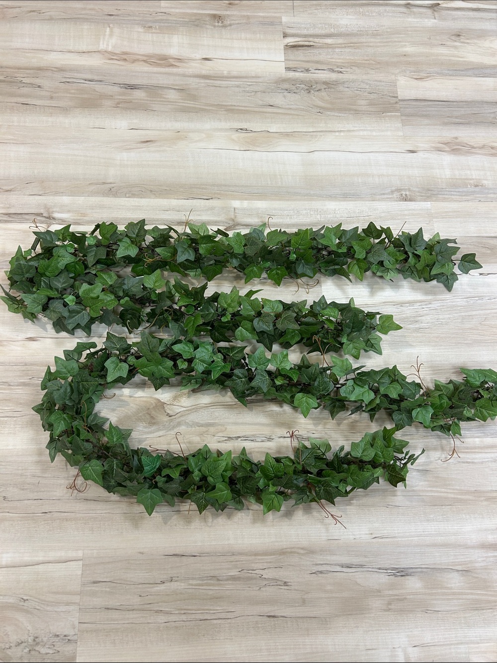 Artificial Ivy Garland - Green Decorative Home Holiday Vine - set of 2
